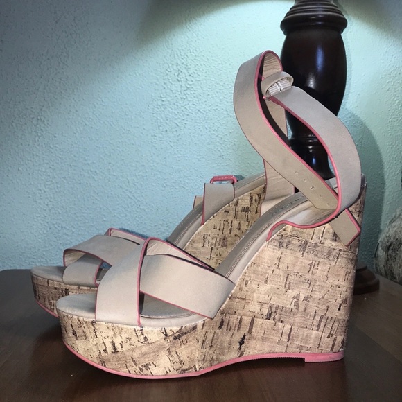 Maurices Shoes - Maurice’s Tipped Wedge Cork Heel Sandal Size 8